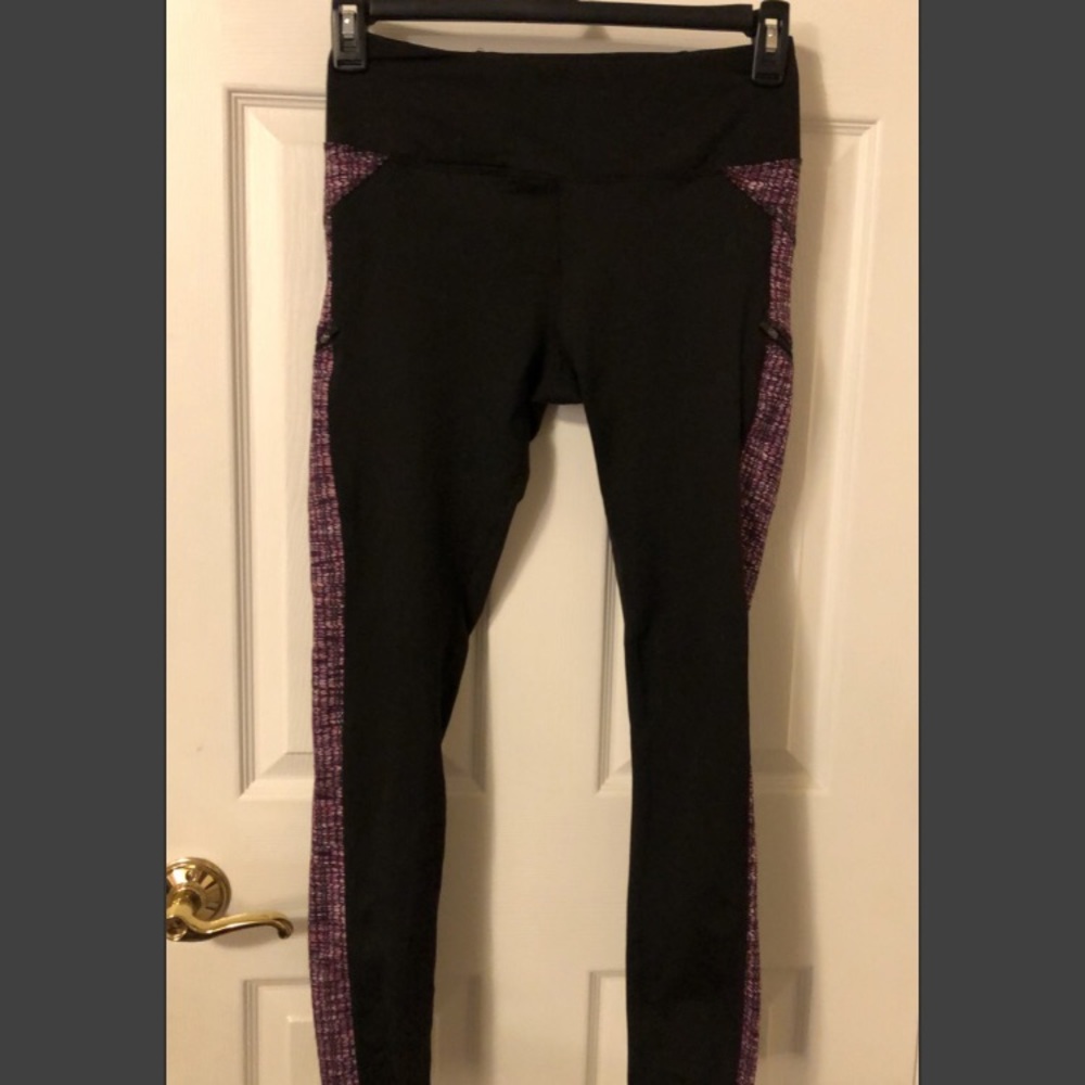 Black and purple leggings